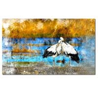 obraz xxl BOCIANY 3 - 120x70cm na płótnie ptak