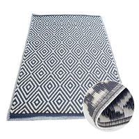 Dywan z tworzywa sztucznego 90cm x 150cm Ciemno szaro-biały DIAMOND