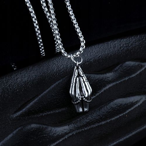 NASZYJNIK Srebrny Modlitwa Różaniec Wiara Ręce 307 na Arena.pl