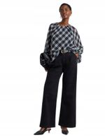 Bluzka JD Williams z czarnym woalem i obszernymi rękawami Rozmiar (10) M