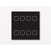 iNELS 8-kanałowy przycisk szklany, czarny GSB3-80/B