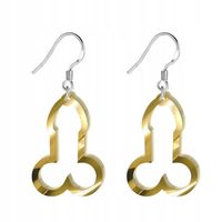 KOLCZYKI PENISKI złote lustrzane WIECZÓR PANIEŃSKI