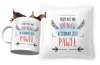 Zestaw Dla Pawła Poduszka + Kubek Na Prezent Z Nadrukiem Ze Zdjęciem