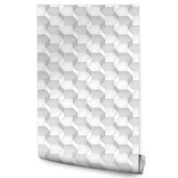 Tapeta Do Salonu Wzór GEOMETRYCZNY Efekt 3D Ozdoba