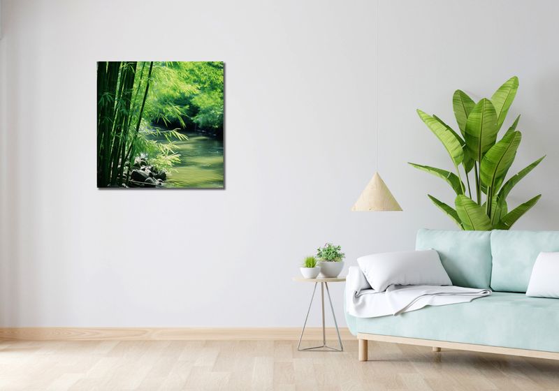 Obraz 70x70cm Spokój Bambusów zdjęcie 2