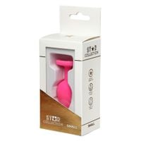 Star Collection - Pink Silicone Anal Plug S - Light Pink Stone