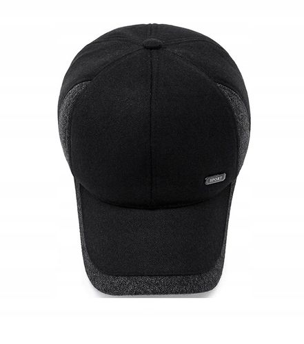 CZAPKA ZIMOWA MĘSKA Z DASZKIEM CIEPŁA CHOWANE NAUSZNIKI NA ZIMĘ MODNA na Arena.pl