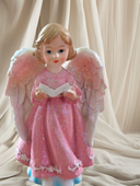 Anioł 14 Cm Aniołek Figura Różowy