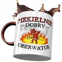 Kubek Bordowy Dla Obserwatora Piekielnie Dobry Z Nadrukiem Ze Zdjęciem