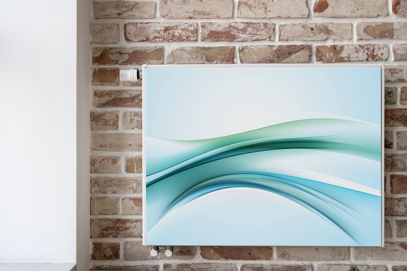 Osłona MAGNETYCZNA Kaloryfera Niebieska Fala Abstrakcja 80cm x 60cm zdjęcie 6