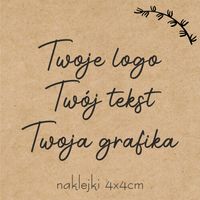 Naklejki z LOGO EKO ETYKIETY REKLAMOWE z twoim nadrukiem 4 cm 24 szt