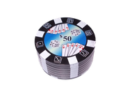 Młynek do Mielenia Tytoniu CBD Czarny Żeton do Pokera 50$ Crusher Grinder