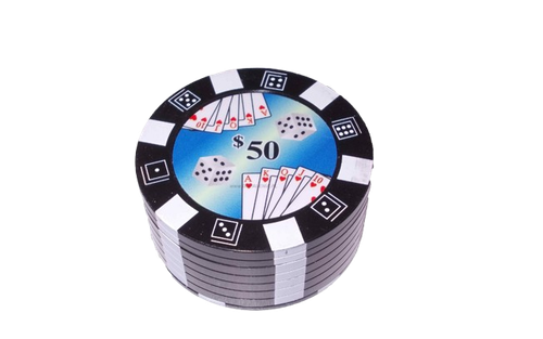 Młynek do Mielenia Tytoniu CBD Czarny Żeton do Pokera 50$ Crusher Grinder na Arena.pl