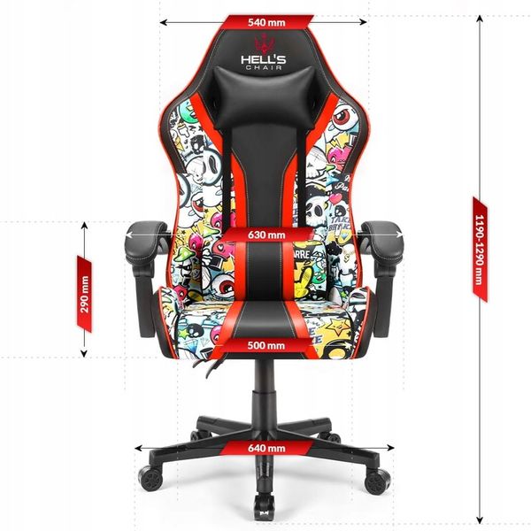 FOTEL GAMINGOWY DLA GRACZA BIUROWY HELL'S zdjęcie 11