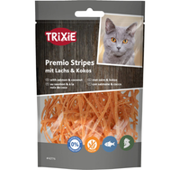 TRIXIE Premio Stripes ŁOSOŚ Kokos mięso 86% przysmak kota nagroda 50g