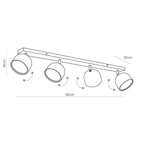 lampa reflektor spot altea black 6521 tk lighting na Arena.pl