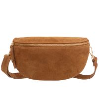 VERA PELLE nerka zamszowa saszetka biodrówka V681 camel