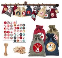 KALENDARZ ADWENTOWY DIY WISZĄCY WORECZKI SZNUREK