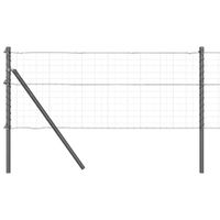 Słupek ogrodzeniowy. 26 pcs Szary 3.2 x 3.2 x 100 cm Stal