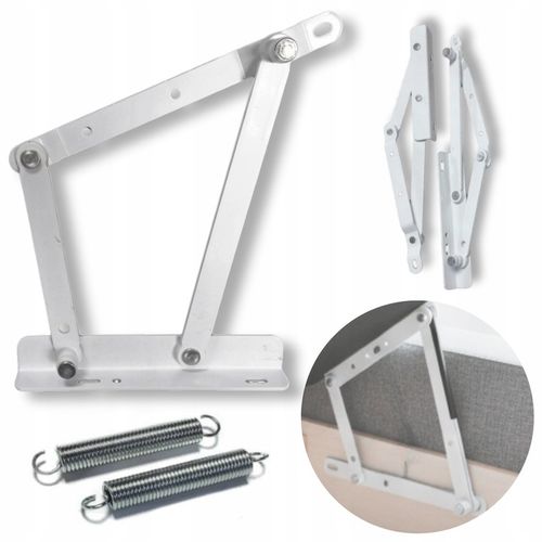 PODNOŚNIK WERSALKI KANAPY ŁÓŻKA TAPCZANU ZESTAW L+P 2 SPRĘŻYNY STAL na Arena.pl