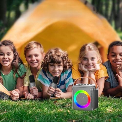 ZESTAW KARAOKE LED BLUETOOTH BEZPRZEWODOWY 2 MIKROFONY SOUNIX na Arena.pl