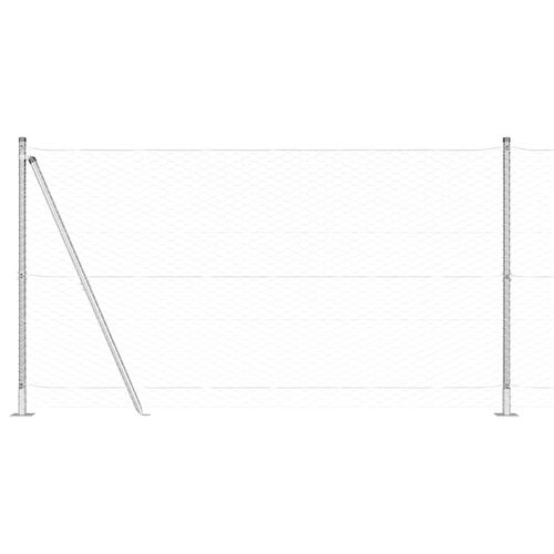 Ogrodzenie z słupkami Srebrny 1.2 x 100 m Stal pokryta PCV na Arena.pl