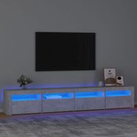 Szafka pod TV z oświetleniem LED, szarość betonu, 240x35x40 cm
