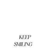 Plakat 61x91,5cm Z Napisami Nowoczesny Cytat Keep Smiling