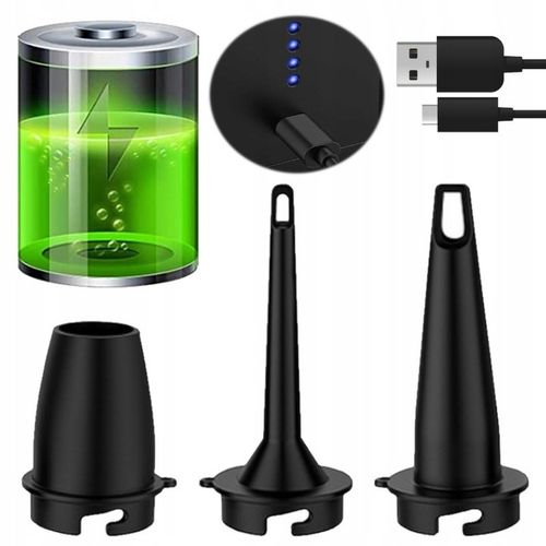 Pompka Elektryczna do Materaca Basenu Piłki Akumulatorowa USB-C +3 Końcówki na Arena.pl