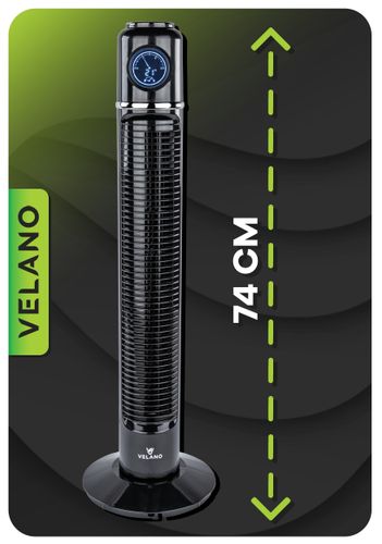 WENTYLATOR KOLUMNOWY PODŁOGOWY OSCYLACJA TIMER WYŚWIETLACZ LED PILOT na Arena.pl