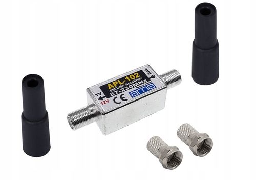 Wzmacniacz antenowy FM VHF zewnętrzny DAB+ DVB-T2 APL-102e 25 dB 12V na Arena.pl