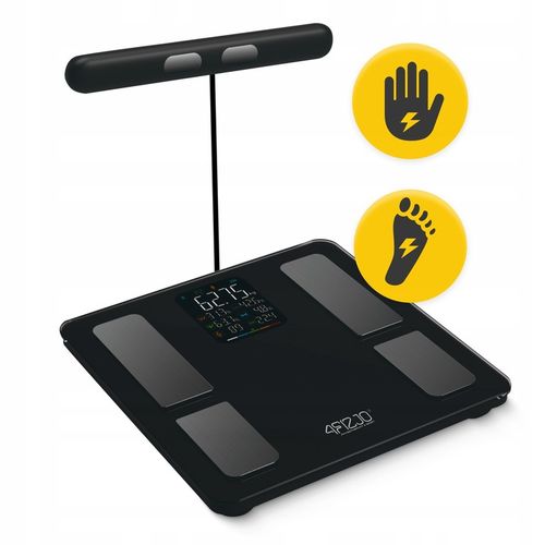 WAGA ŁAZIENKOWA ANALITYCZNA ELEKTRONICZNA POMIAR TŁUSZCZU BMI SZKLANA SMART na Arena.pl