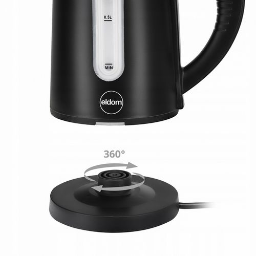 CZAJNIK ELEKTRYCZNY BEZPRZEWODOWY 0,8L CZARNY MAŁY TURYSTYCZNY 1000 W na Arena.pl