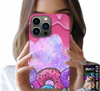 ETUI DO IPHONE 15 PRO MAX - SŁODKIE DONUTY Z LUKREM W TLE + SZKŁO
