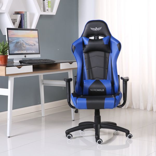Fotel gamingowy Ymir Niebieski zdjęcie 3