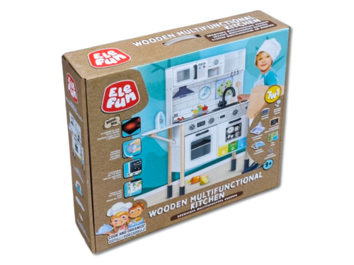 Drewniana kuchnia 28x81x97cm z tablicą kredową na Arena.pl