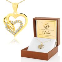 NASZYJNIK SERCE POZŁACANE PREZENT NA BIERZMOWANIE PAMIĄTKA BIERZMOANIA