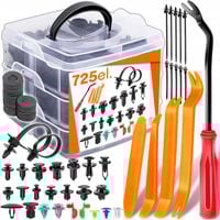 Spinki kołki klipsy samochodowe do auta tapicerki zestaw 725 szt ściągacze