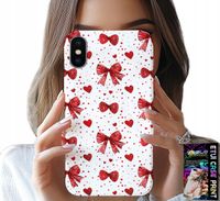 ETUI DO IPHONE X / XS - CZERWONE WSTĄŻKI WSTĄŻKA MODNE WZORY