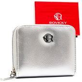 elegancki, mały portfel damski na zamek - rovicky