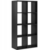 Regał Biurowy Na Segregatory 138 x 70 x 30 CM 8 Półek Homer Czarny Mat