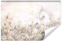 Fototapeta Dla Dziewczynki JEDNOROŻEC Boho Akwarele Kwiaty 400cm x 280cm