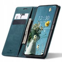 ETUI Z KLAPKĄ SPACECASE WALLET SKÓRZANE PORTFEL DO POCO F3 / MI 11I + SZKŁO