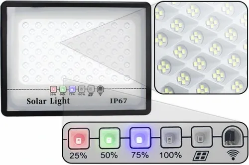 MOCNY NAŚWIETLACZ LED HALOGEN LAMPA SOLARNA ZEWNĘTRZNA IP67 100W 10.000lm na Arena.pl