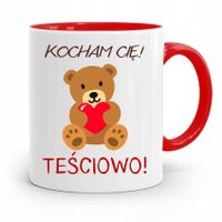 Kubek Czerwony Teściowej Mamy Kocham Cię Teściowo Z Nadrukiem Ze Zdjęciem