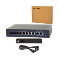 SWITCH POE DO KAMER 8xPOE 2xUpLINK 1Gb/s 120W EXTEND MODE 10 PORTÓW