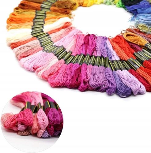 MULINA ZESTAW MULIN 150 szt KOLOROWA DO BRANSOLETEK WYSZYWANIA MULINY NICI na Arena.pl