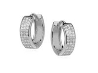 RODOWANE SREBRNE KOLCZYKI KÓŁKA KÓŁECZKA CYRKONIE