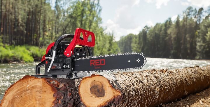 Piła SPALINOWA do drewna 5,7KM Łańcuchowa Pilarka 2x łańc 2x Prowad 3x Olej zdjęcie 9