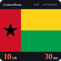 Karta eSIM Internet Gwinea Bissau 10 GB na 30 dni - bez rejestracji